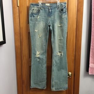 Aeropostale Chelsea Bootcut Distressed Denim Jeans